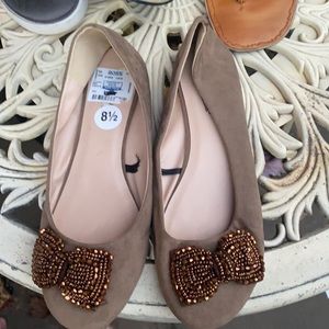 Faux suede ballet slippers sz. 8.5